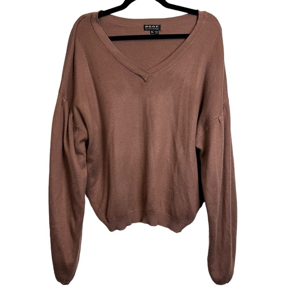 POOF Mauve Balloon Sleeve Long Sleeve Sweater Size XL Women
